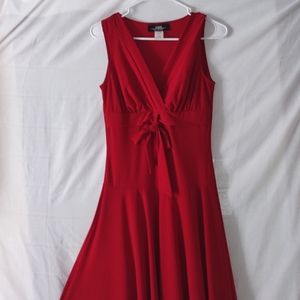 Deep Red Midi Dress, Sz 6, NWOT